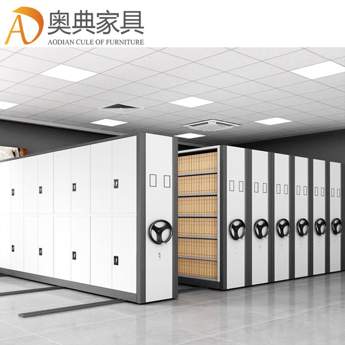 移動檔案柜文件柜財務(wù)憑證柜資料柜鋼制軌道密集柜